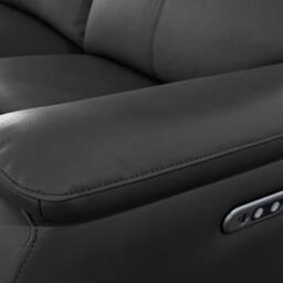 Aspire Kingsmere Corner Power Recliner Sofa in Black - thumbnail 4