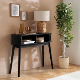 Birlea Fluted Console Table Axel in Black - thumbnail 2