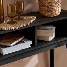 Birlea Fluted Console Table Axel in Black - thumbnail 4