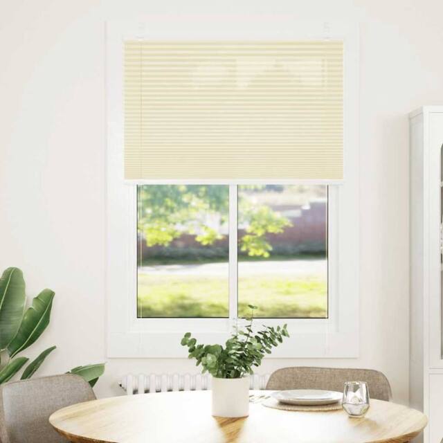 Berkfield Home Pleated Blind Cream 85x150 cm Fabric Width 84.4 cm Polyester - image 1