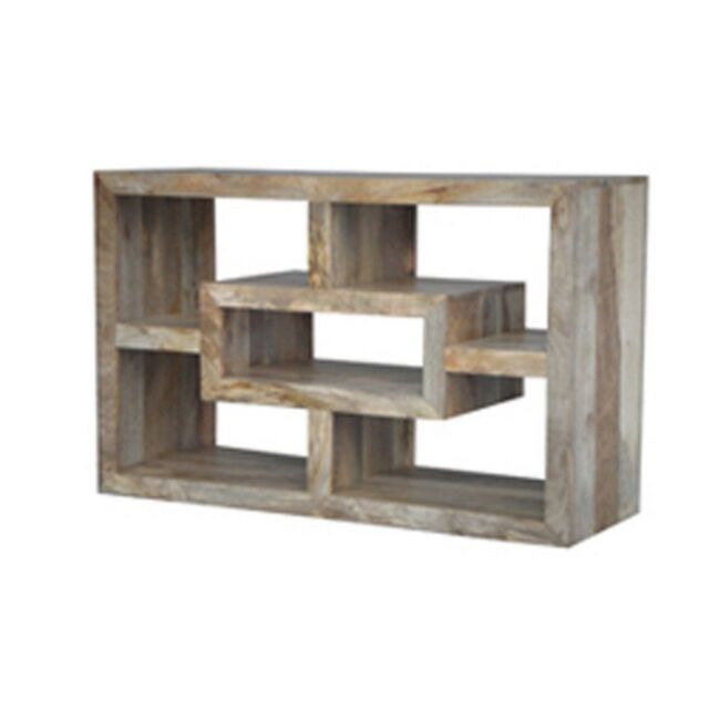 Jaipur Furniture Ltd Yoga Straight TV Unit - Mango Wood - L40 x W110 x H70 cm - Light Finish in Brown - image 1