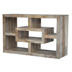 Jaipur Furniture Ltd Yoga Straight TV Unit - Mango Wood - L40 x W110 x H70 cm - Light Finish in Brown - thumbnail 2