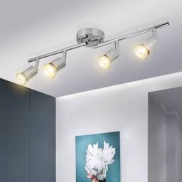 NESTLUNE 4 Way Ceiling Spotlight Adjustable Kitchen Bar Spot Light in Silver - thumbnail 3
