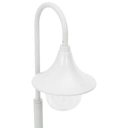 Berkfield Home Garden Post Light E27 120 cm Aluminium White - thumbnail 4