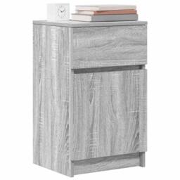 Berkfield Home Bedside Cabinets 2 pcs Grey Sonoma 39x35x65 cm Engineered Wood - Size: 39 x 35 x 65 cm - thumbnail 4