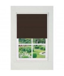 New Edge Blinds Cocoa Plain Straight Edge Daylight Roller Blind 165cm Drop in Brown - Size: 95 cm width x 165 cm drop - thumbnail 1