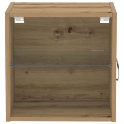 Berkfield Home Floating Shelf 2 pcs Artisan Oak 40x28.5x40 cm Engineered Wood in Brown - thumbnail 7