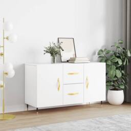 Berkfield Home Sideboard White 100x36x60 cm Engineered Wood - Size: 100 x 36 x 60 cm - thumbnail 2