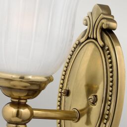 Netlighting Francoise 1 Light Bathroom Wall Light Burnished Brass IP44 G9 in Yellow - thumbnail 2