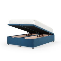 Bedmaster Plush Velvet Ottoman Divan Base in Blue - Size: Double - thumbnail 2