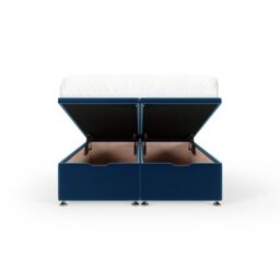 Bedmaster Plush Velvet Ottoman Divan Base in Blue - Size: Double - thumbnail 3