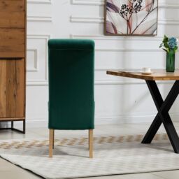 Artemis Home Rimini Velvet Fabric Dining Chairs - Set of 2 in Green - thumbnail 6