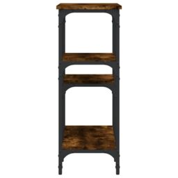 Berkfield Home Console Table Smoked Oak 80x29x75 cm Engineered Wood in Brown - Size: 80 x 29 x 75 cm - thumbnail 5
