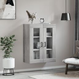 Berkfield Home Wall Mounted Cabinet Grey Sonoma 69.5x34x90 cm - thumbnail 3