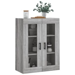 Berkfield Home Wall Mounted Cabinet Grey Sonoma 69.5x34x90 cm - thumbnail 4