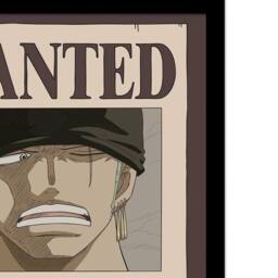 One Piece Wanted Roronoa Zoro Framed Poster in Cream - thumbnail 2