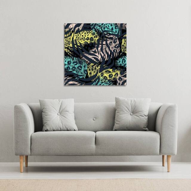 Benjamin Tate Design Animal & Tropical Print (Canvas Print) / 46 x 46 x 4cm in Natural - Size: 46 x 46 x 4 cm - image 1