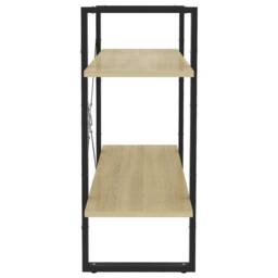 Berkfield Home 2-Tier Book Cabinet Sonoma Oak 80x30x70 cm Engineered Wood in Brown - Size: 80 x 30 x 70 cm - thumbnail 5
