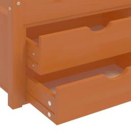 Berkfield Home Comfortable Bed Frame with Drawers&Cabinet Honey Brown Pinewood 9 - thumbnail 9