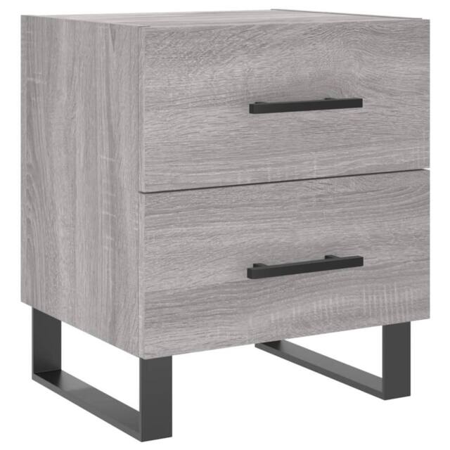 Berkfield Home Bedside Cabinet Grey Sonoma 40x35x47.5 cm Engineered Wood - image 1