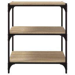 Berkfield Home Book Cabinet Sonoma Oak 60x33x70.5 cm Engineered Wood & Steel in Brown - thumbnail 5