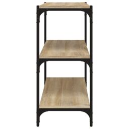 Berkfield Home Book Cabinet Sonoma Oak 60x33x70.5 cm Engineered Wood & Steel in Brown - thumbnail 6