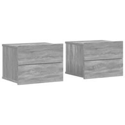 Berkfield Home Classic Bedside Cabinets 2 pcs Grey Sonoma 40x30x30 cm Engineered Wood - Size: 40 x 30 x 30 cm - thumbnail 3