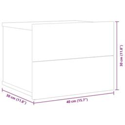 Berkfield Home Classic Bedside Cabinets 2 pcs Grey Sonoma 40x30x30 cm Engineered Wood - Size: 40 x 30 x 30 cm - thumbnail 9