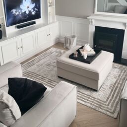 London Rug Company Phoebe Luxury Modern Short Pile Rug in Beige - Size: 160 cm x 230 cm - thumbnail 2