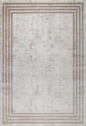 London Rug Company Phoebe Luxury Modern Short Pile Rug in Beige - Size: 160 cm x 230 cm