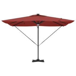 Berkfield Home Cantilever Roma Parasol with LEDs Terracotta 286x285x270 cm Aluminium - Size: 286 x 285 x 270 cm - thumbnail 6