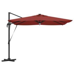 Berkfield Home Cantilever Roma Parasol with LEDs Terracotta 286x285x270 cm Aluminium - Size: 286 x 285 x 270 cm - thumbnail 7