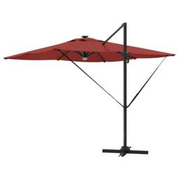 Berkfield Home Cantilever Roma Parasol with LEDs Terracotta 286x285x270 cm Aluminium - Size: 286 x 285 x 270 cm - thumbnail 8