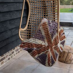 Benjamin Tate Design Hessian Jack Blanket in Natural - Size: 120 cm x 150 cm - thumbnail 4