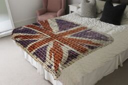 Benjamin Tate Design Hessian Jack Blanket in Natural - Size: 120 cm x 150 cm - thumbnail 3