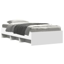 Berkfield Home Bed Frame without Mattress White 90x200 cm Engineered Wood - thumbnail 3