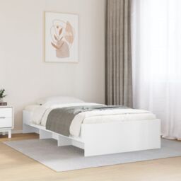 Berkfield Home Bed Frame without Mattress White 90x200 cm Engineered Wood - thumbnail 1