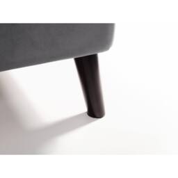 Cheshire Nectarine Curved Velvet Bed - Grey - King (150cm) - thumbnail 5
