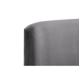 Cheshire Nectarine Curved Velvet Bed - Grey - King (150cm) - thumbnail 6