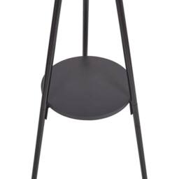 Wyld and Coco 9-Hook Coat Stand Black Metal 181cm with MDF Shelf - thumbnail 5