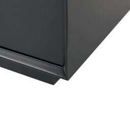 Wyld and Coco 4-Door Sideboard Black MDF with Gold Handles - thumbnail 8