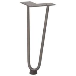 Berkfield Home Hairpin Table Legs 4 pcs Natural Steel 30 cm Solid Steel in Dark Grey - thumbnail 4