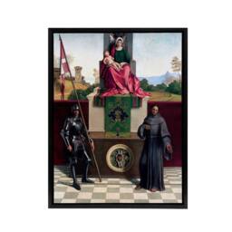 "Artery8 Giorgione Madonna & Child St Francis St Nicasius Framed Canvas Art - Size: W12"" x H16""" - thumbnail 1