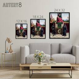 "Artery8 Giorgione Madonna & Child St Francis St Nicasius Framed Canvas Art - Size: W12"" x H16""" - thumbnail 4