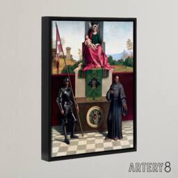 "Artery8 Giorgione Madonna & Child St Francis St Nicasius Framed Canvas Art - Size: W12"" x H16""" - thumbnail 2