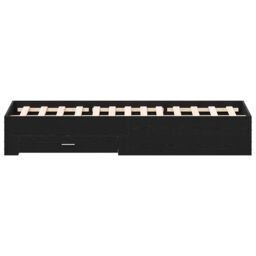 Berkfield Home Bed Frame with Drawers Black oak Engineered wood 160 x 200 cm - thumbnail 7