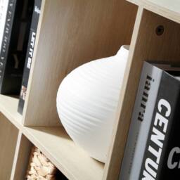 CALICOSY 6-Compartment Storage Shelf With Metal Legs in Light Brown - thumbnail 6