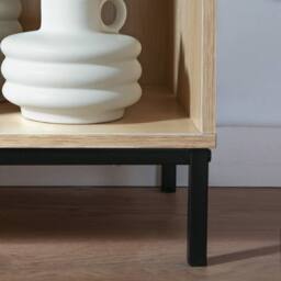 CALICOSY 6-Compartment Storage Shelf With Metal Legs in Light Brown - thumbnail 8