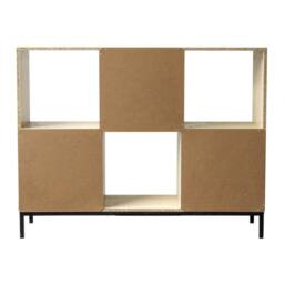 CALICOSY 6-Compartment Storage Shelf With Metal Legs in Light Brown - thumbnail 7