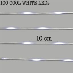 Shatchi 10m/100LEDs String Lights 8 Modes Auto Timer Fairy Lights - Flexible Indoor/Outdoor Decorations in White - Size: 1 Pack - thumbnail 5
